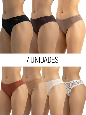 KIT 7 CALCINHAS BIQUINIS,SENSITIVE,LEONA 4