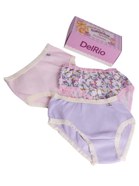 KIT 3 CALCINHAS BABY, MALHA PINGUIM 2