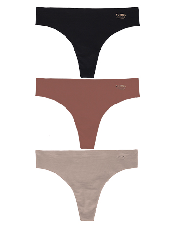 KIT 3 CALCINHA FIO DENTAL DE LASER CUT