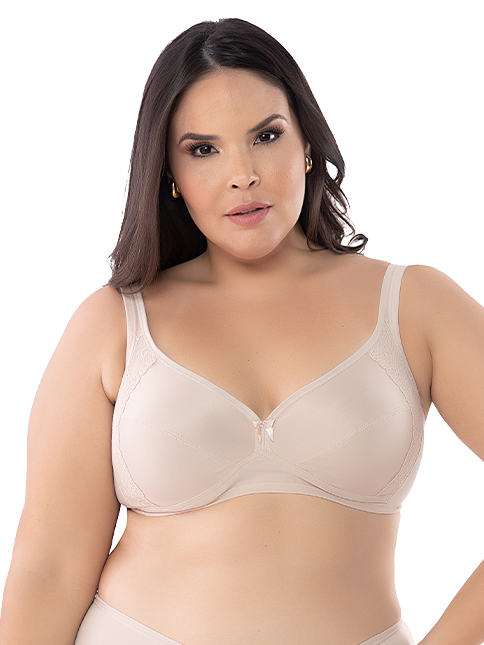 SOUTIEN EM SATINETTE E RENDA NA LATERAL