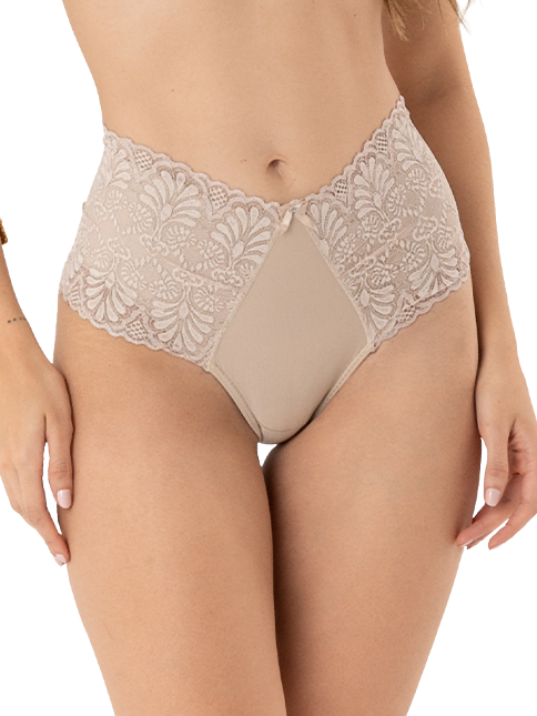 CALÇA EM SATINETE E RENDA