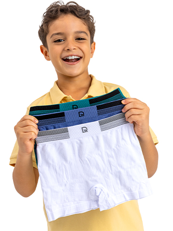 KIT 3 BOXER SEM COSTURA INFANTIL