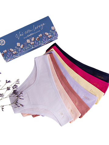 KIT 7 BIQUINIS DE COTTON COLORIDO 4