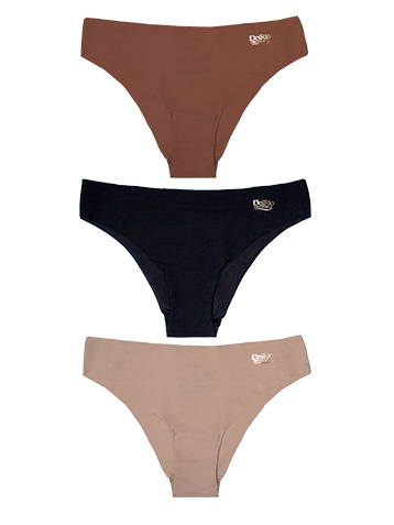 KIT 3 CALCINHAS TANGA DE LASER CUT