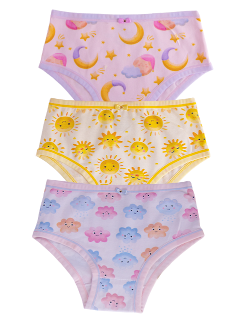 KIT 3 CALCINHAS INFANTIL,COTTO ESTAMPADO 4
